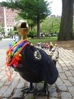 Duckling statue w/ Bruins outfit & colorful accessories