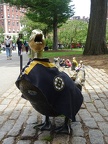 Duckling statue w/ Bruins outfit