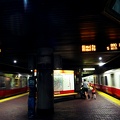 Red Line trains at Davis Square