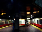 Red Line trains at Davis Square