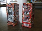 Shepard Fairey themed newspaper boxes