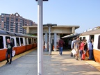 Orange Line trains at Malden Center