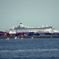 View of cruise ship from JFK Library