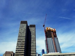 JFK Federal Building & building under construction near City Hall Plaza