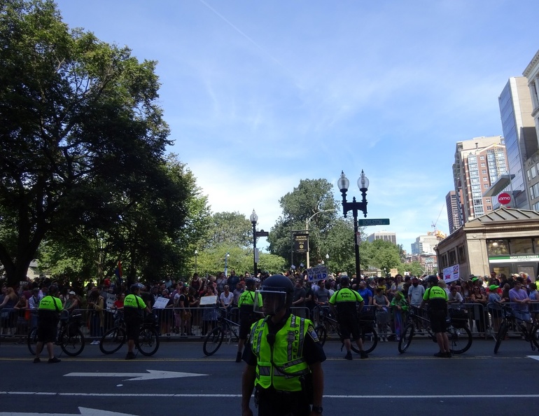 Straight Pride Parade protest at Boston Common