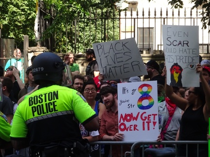Straight Pride Parade protesters
