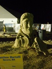Elvis sand sculpture