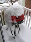 Snow-covered grill