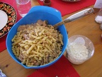 Pasta w/ beans, mushrooms, and veal