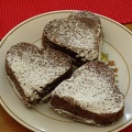 Heart-shaped brownies
