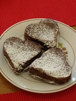 Heart-shaped brownies