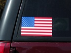 Flag bumper sticker