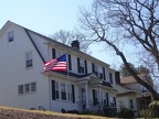 House w/ flag on Lynn Fells Pkwy