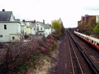 Orange Line train approaching Malden Center