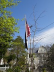 Flags at Pleasant St & Highland Ave