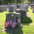 Grave with flags