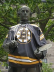 John Singleton Copley statue with Bruins jersey