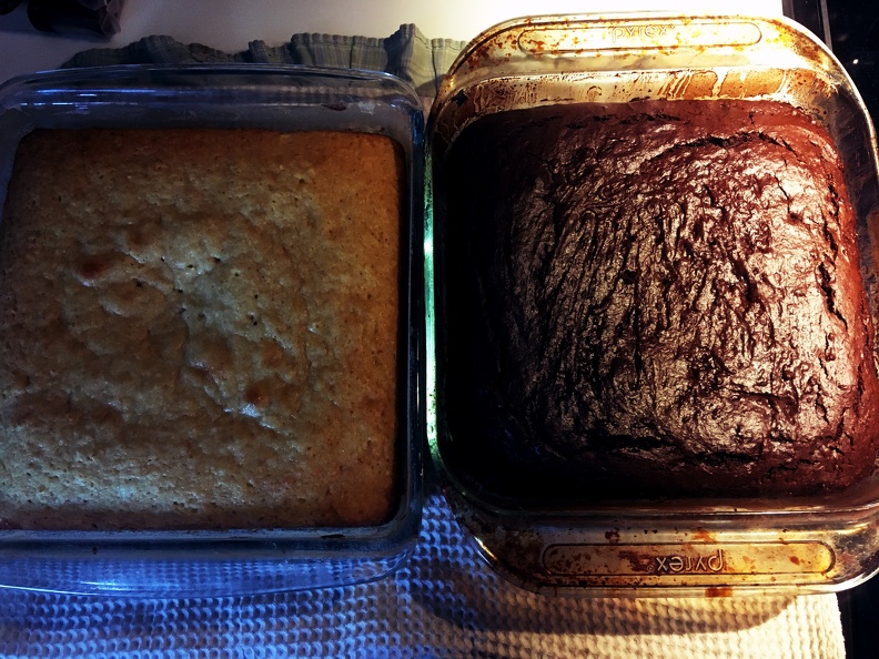 Cakes in progress