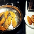 Chicken cutlets in progress