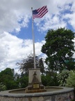 Fountain and flag