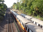 Orange Line trains near Malden Center