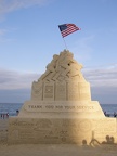 Patriotic sand sculpture