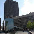 View of One Beacon, Center Plaza, and Government Center from City Hall Plaza