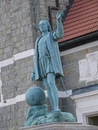 Christopher Columbus statue at St. Anthony's Church, Revere