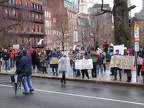 Stop the Mandates rally - protesters along Beacon St.