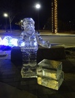 Santa ice sculpture