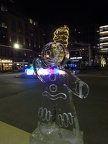 Gingerbread man ice sculpture