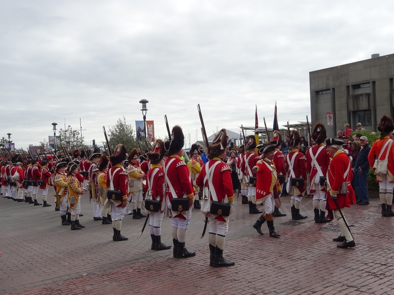 Redcoats getting into formation