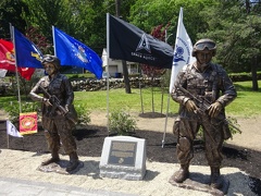Edward Garvin and Benjamin Rosales statues