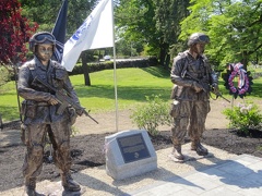 Edward Garvin and Benjamin Rosales statues