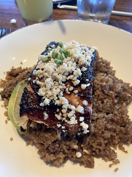 Hoisin glazed salmon at Legal Sea Foods