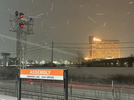 View from Assembly in the snow