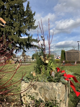 Christmas decorations at Devir Park