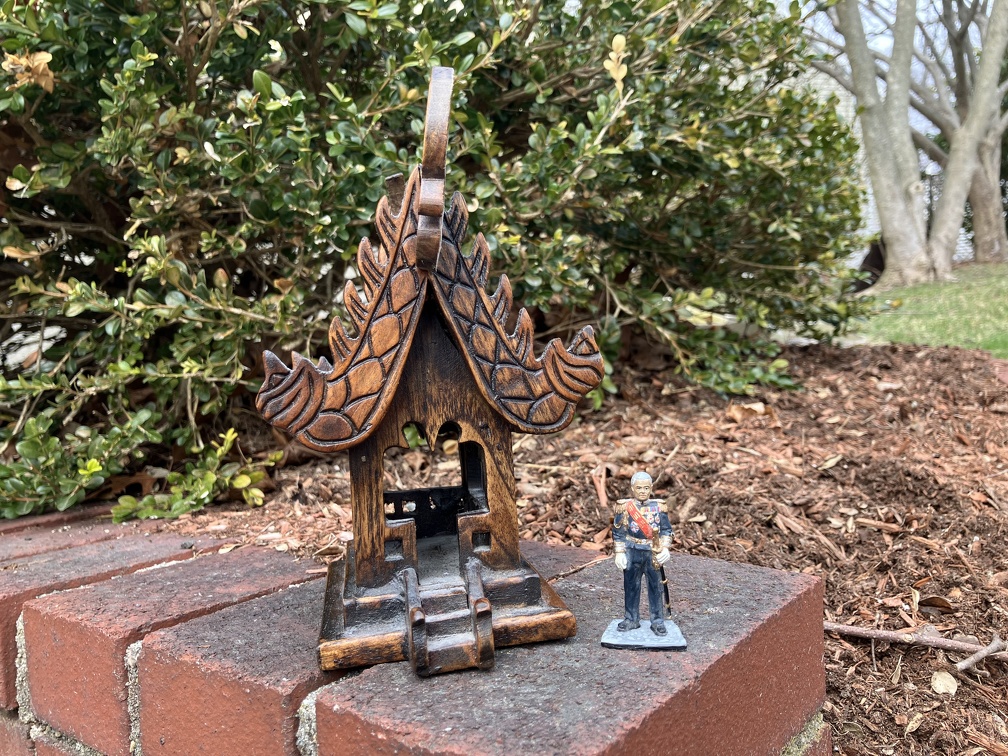 Warrior and pagoda