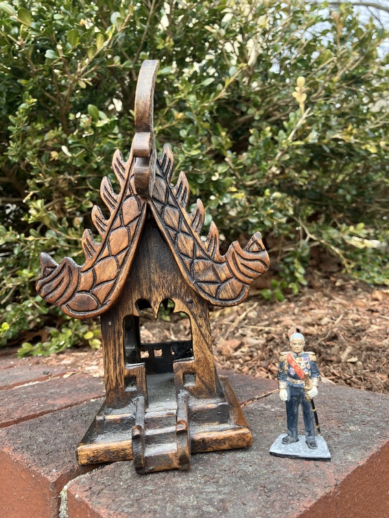 Warrior and pagoda